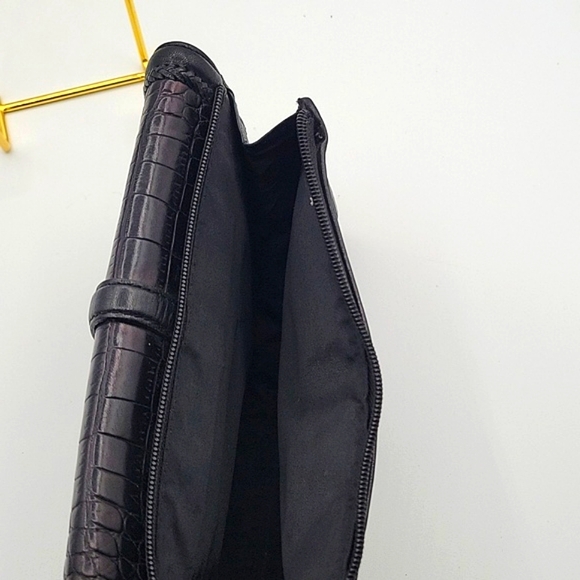 Brighton Black Croc-Embossed Wallet - Picture 8 of 13